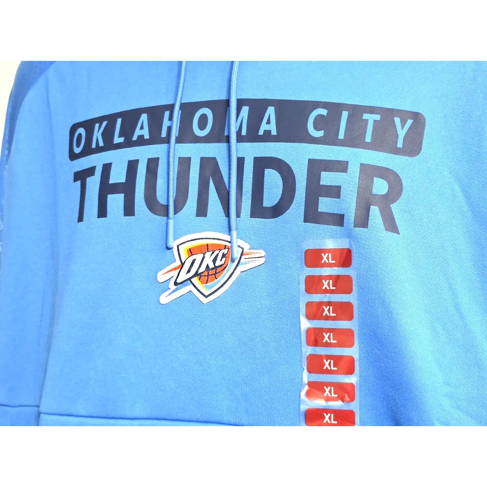 Brand New Men's NBA OKC Thunder Blue Hooded Sweater Size XL Warm -X Large - Picture 5 of 16